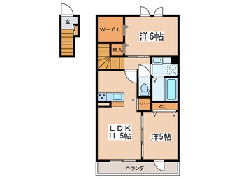 間取図 Ｃａｓａ　ＯｋｕｒａⅠ