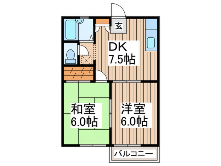 間取図 ベルティ－ヌ壱番館
