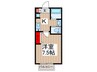 カルベローナ 1Kの間取り