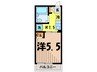 レイクアベニュ－大岡山 1Kの間取り