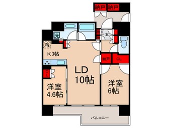 間取図 ｻﾞ･ﾊﾟｰｸﾊｳｽ東陽町翠賓閣(310)