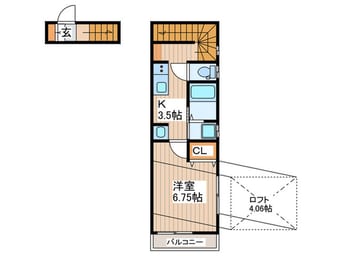 間取図 シャルール国分寺