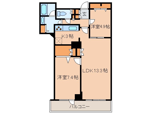 間取り図 Primegate飯田橋