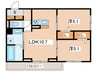 ピンウィール南台 2LDKの間取り