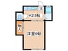 富士荘 1Kの間取り