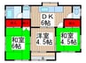 平川貸家６号 3DKの間取り