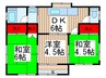 平川貸家６号 3DKの間取り
