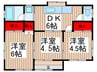 平川貸家６号 3DKの間取り
