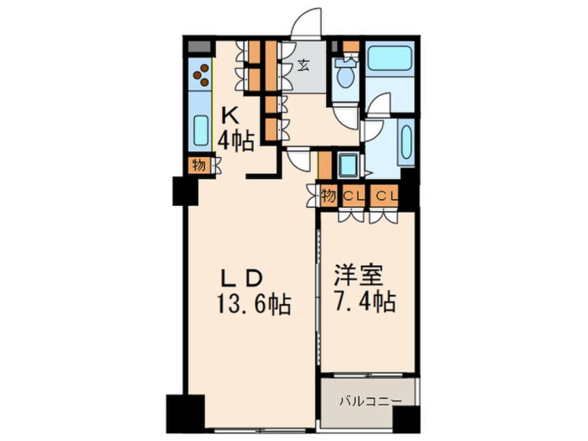 間取図 エンブレムコ－ト明石町