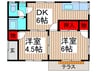 平川貸家１０号 2DKの間取り