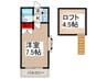 ベルヴィ２１ 1Kの間取り