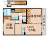 エクレール 2LDKの間取り