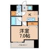 ヤサカハイム市川 1Kの間取り