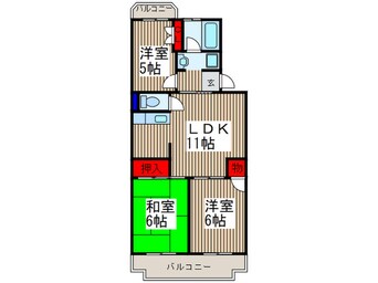 間取図 カ－サ鹿手２