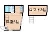 ユナイト浜町クレオパトラの瞳 1Rの間取り