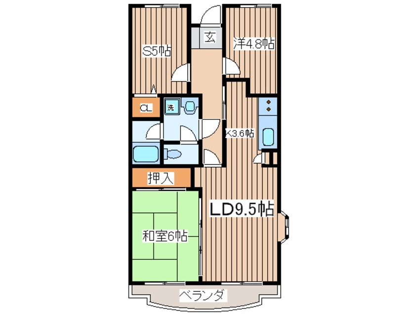 間取図 モンティクロ壱番館