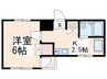 メゾン藤が丘 1Kの間取り