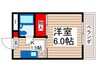 浅見ハイツ 1Kの間取り