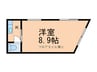 清水荘 1Kの間取り