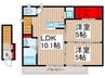 ガーデンヒルズ芝５丁目 2LDKの間取り