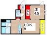 エキューム登戸 1LDKの間取り