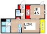 エキューム登戸 1LDKの間取り