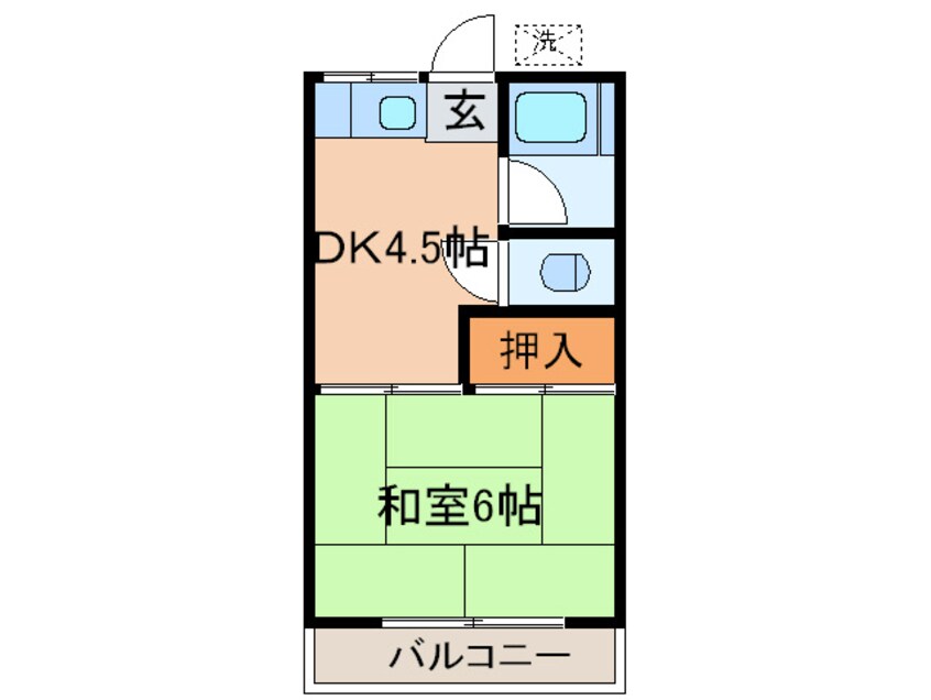 間取図 第二 ハイツナカシモ