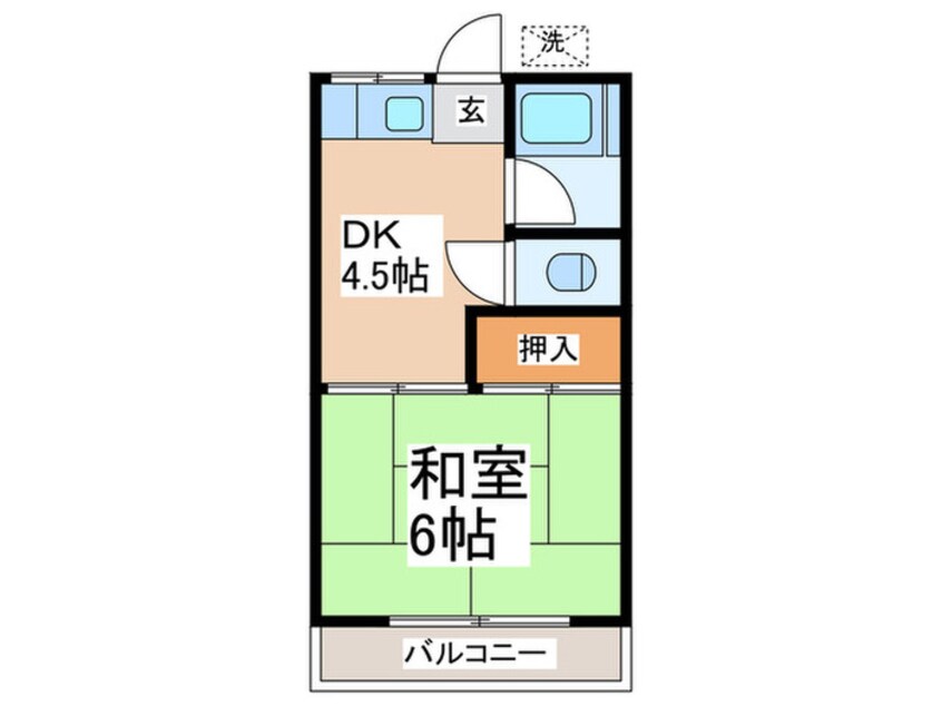 間取図 第二 ハイツナカシモ