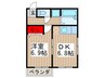 リモージュ三井 1DKの間取り