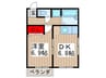 リモージュ三井 1DKの間取り