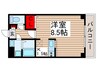金太郎ヒルズ２７ 1Kの間取り