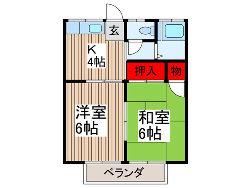 間取図 グリ－ンコ－ポ新井