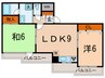 白山麻の実ハイツ（３０８） 2LDKの間取り