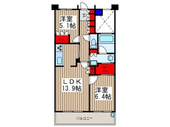 間取図 パークスクエア川口（１０３）