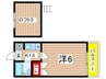 グリーンハイツあづま 1Kの間取り