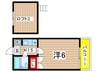 グリーンハイツあづま 1Kの間取り