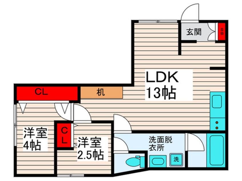 間取図 オプサス西新井