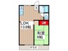 アンソレイユ新所沢 1LDKの間取り
