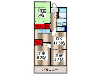 間取図 メゾンアンソレイエ