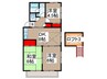 パティオ緑町１号棟 3DKの間取り