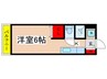 プリモタウン 1Kの間取り