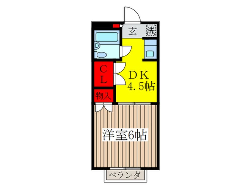 間取図 ハ－バ－ドハイツ