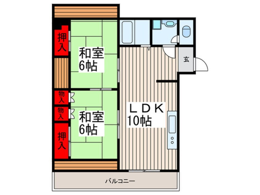 間取図 スカイタウン竹の塚(304)