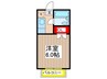コーポ四季 1Rの間取り