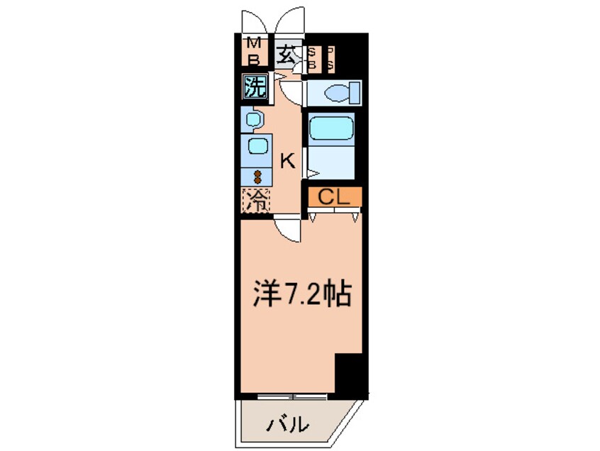 間取図 ﾌﾟﾚｻﾝｽ新宿御苑前ｱﾙﾃｨﾒｯﾄ(705)