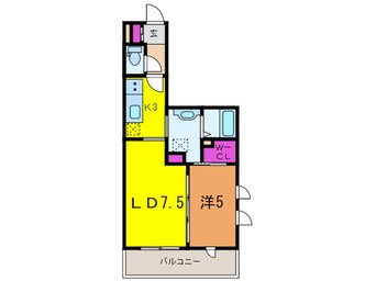 間取図 ﾗ ｶｰｻ ﾐｱ