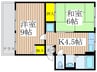 シティハイムフジ 2Kの間取り
