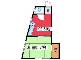 間取図 中山コ－ポ