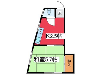 間取図 中山コ－ポ