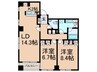 プレミエ－ル一番町 2LDKの間取り